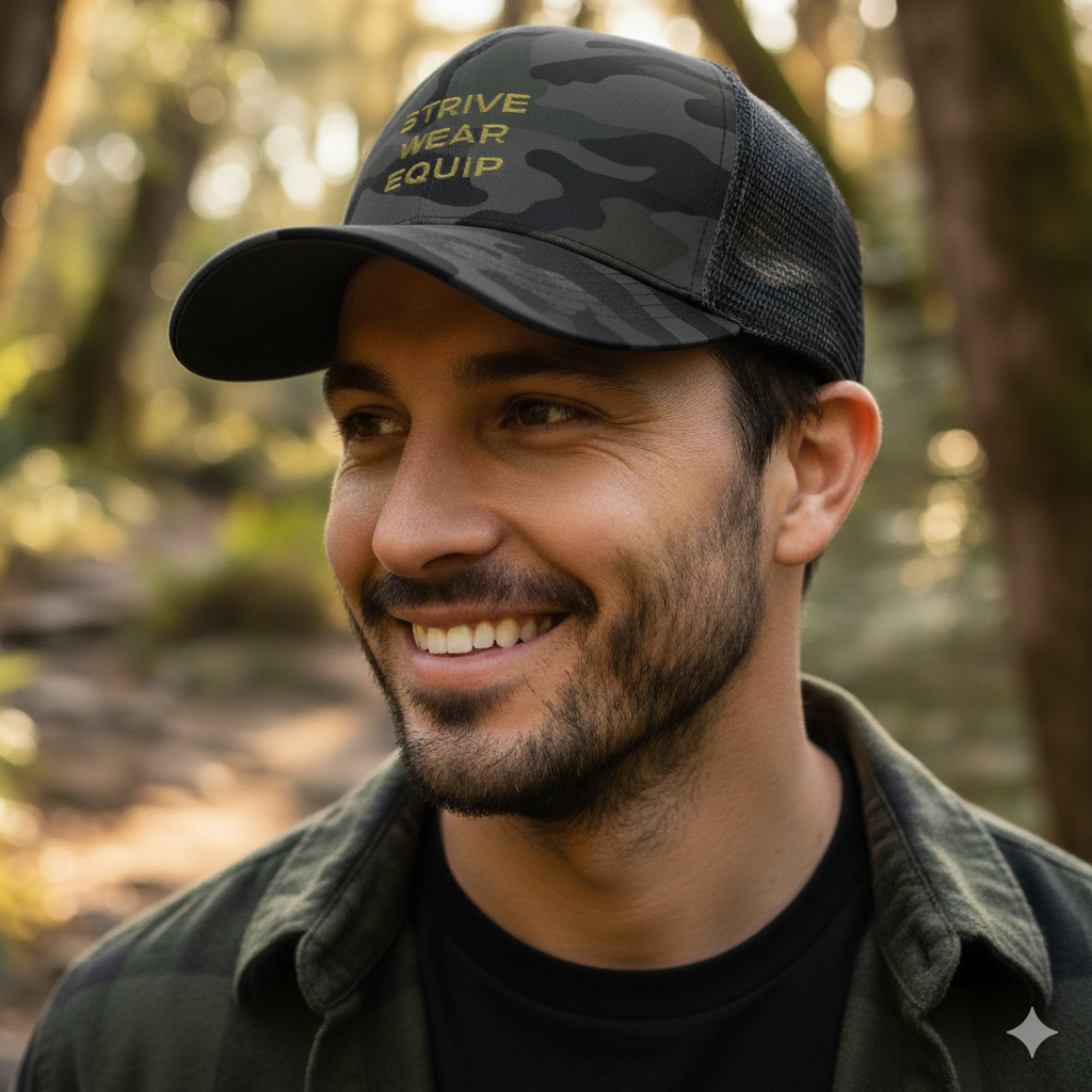 Men's Camo Snapback Trucker Cap