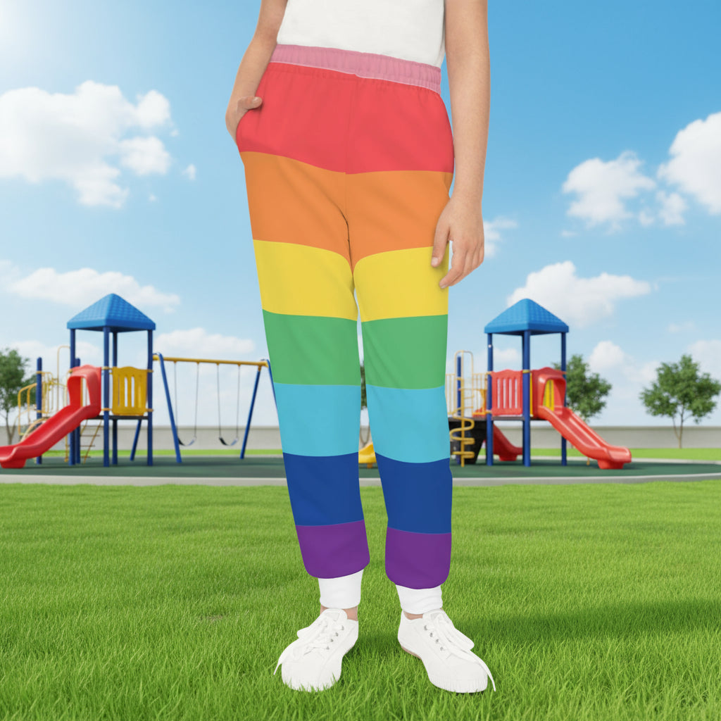 Kids Vibrant Rainbow Youth Joggers
