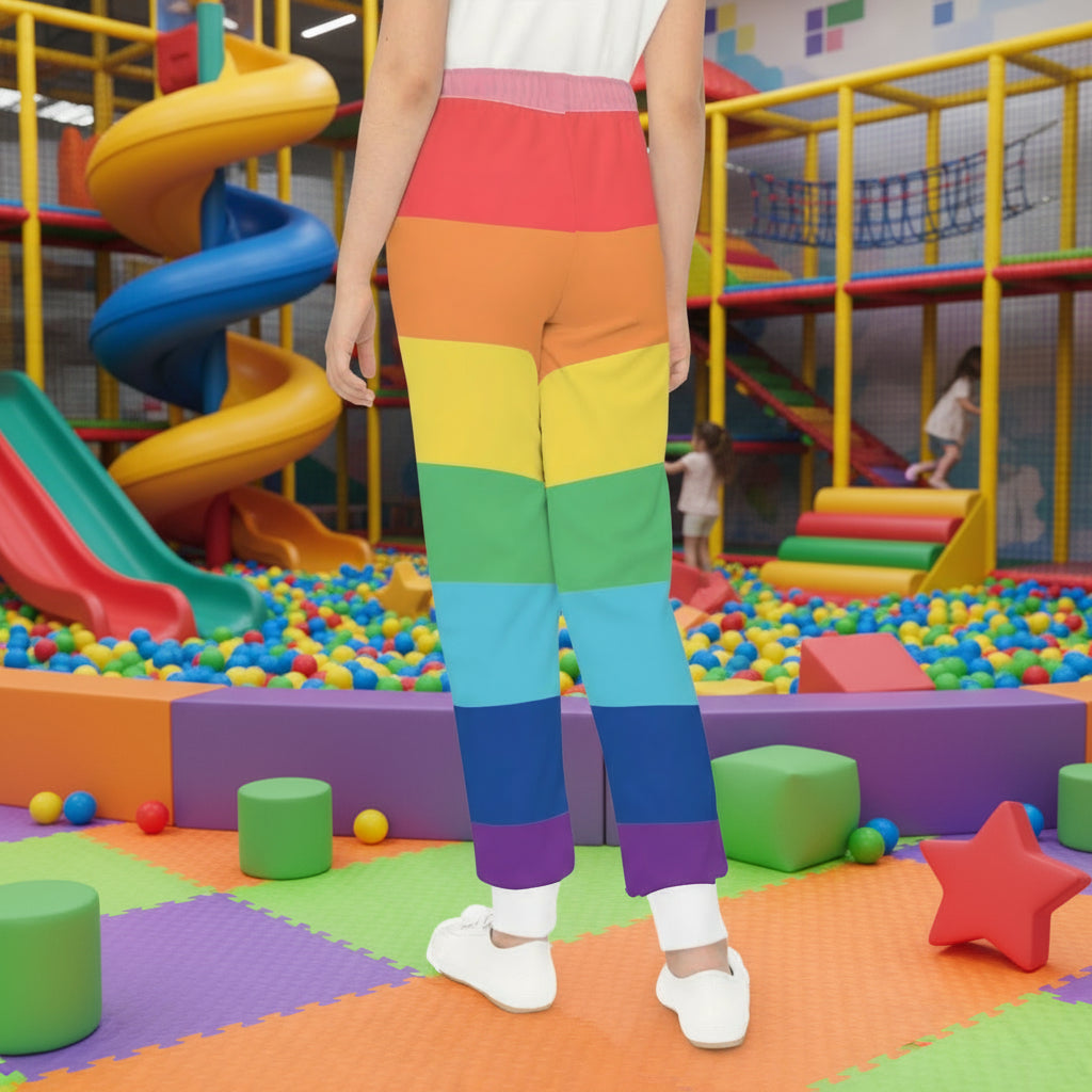 Kids Vibrant Rainbow Youth Joggers