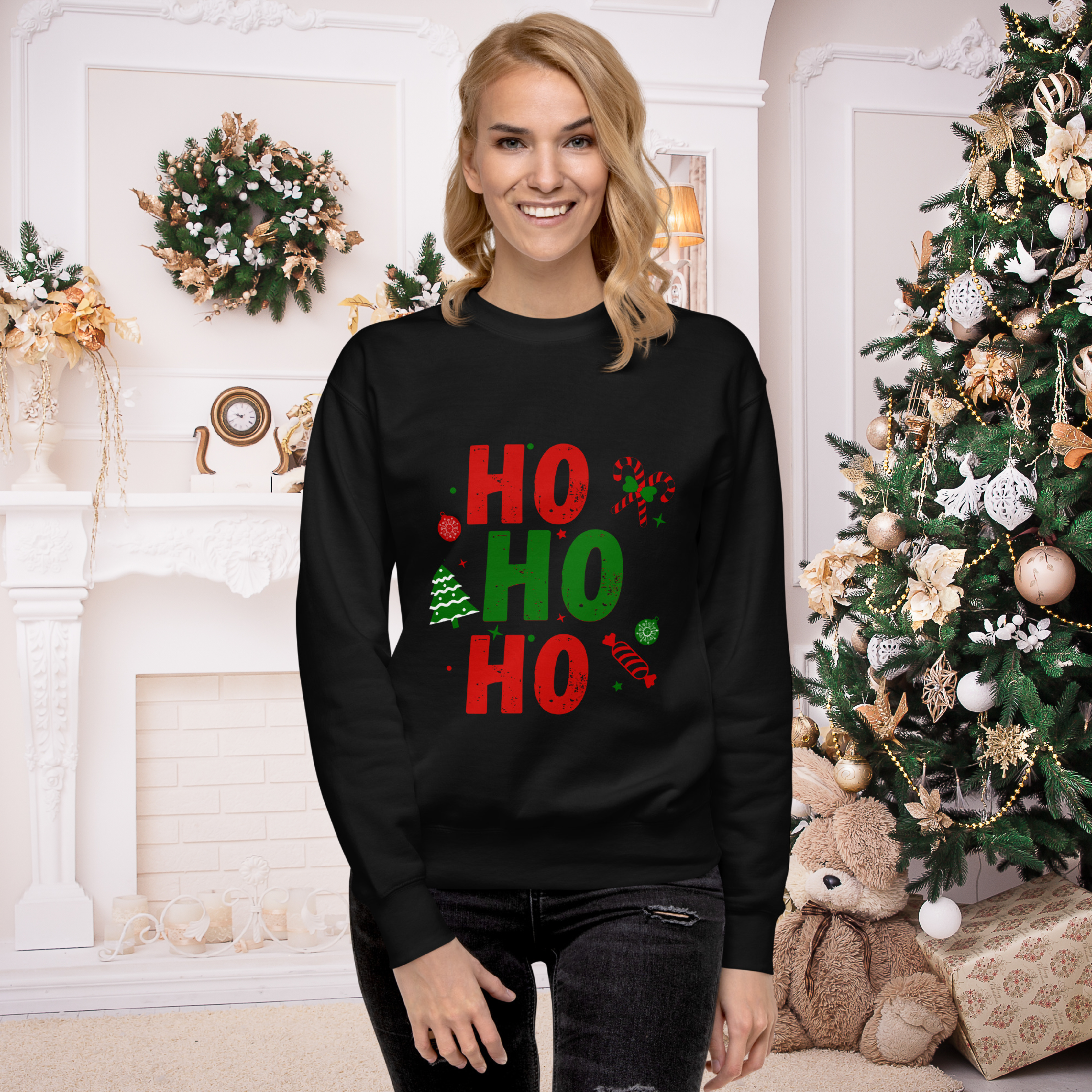 Christmas Womens Jumper - Ho Ho Ho