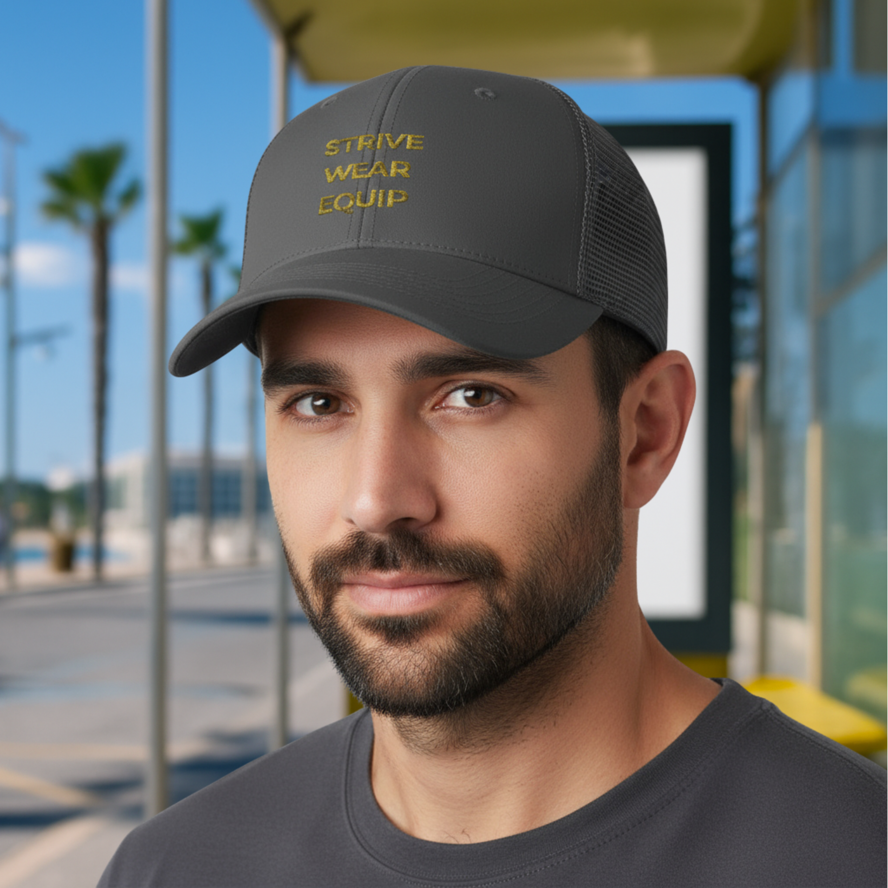 Mens Recycled 6-panel Trucker Hat - SWE