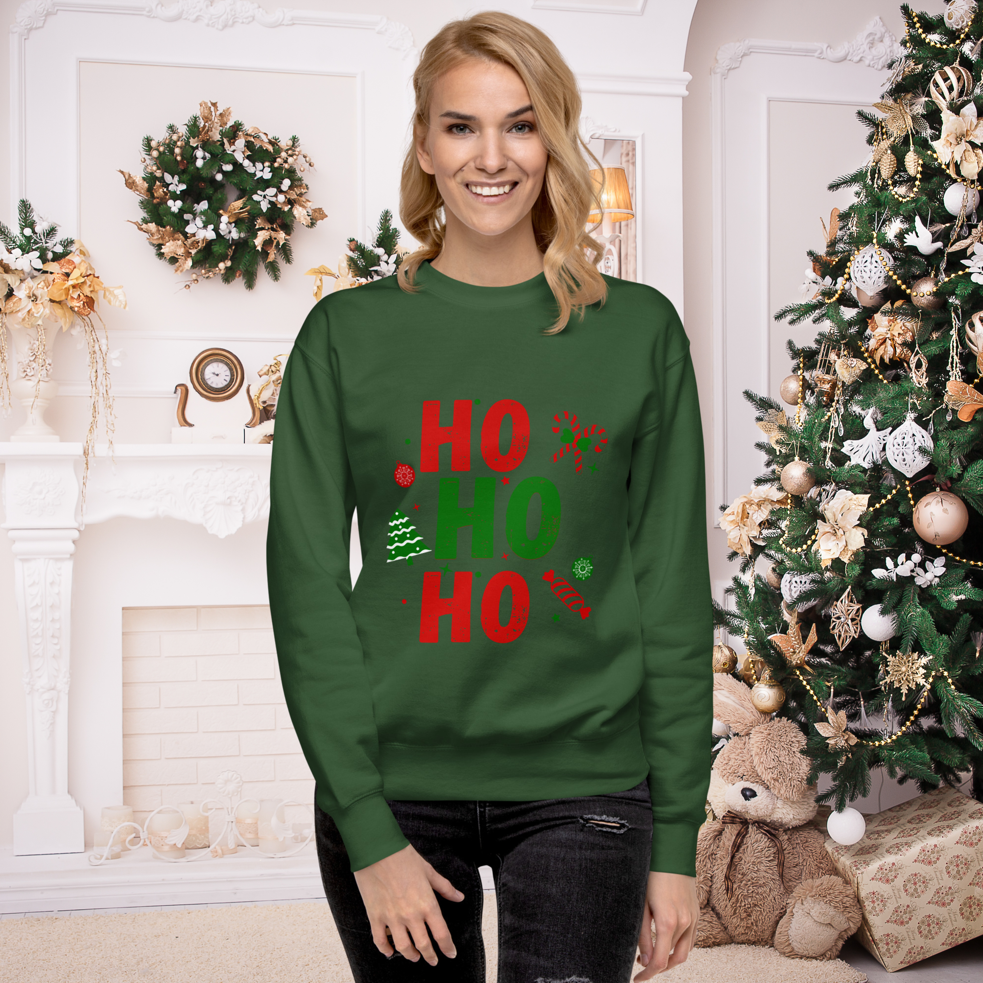 Christmas Womens Jumper - Ho Ho Ho