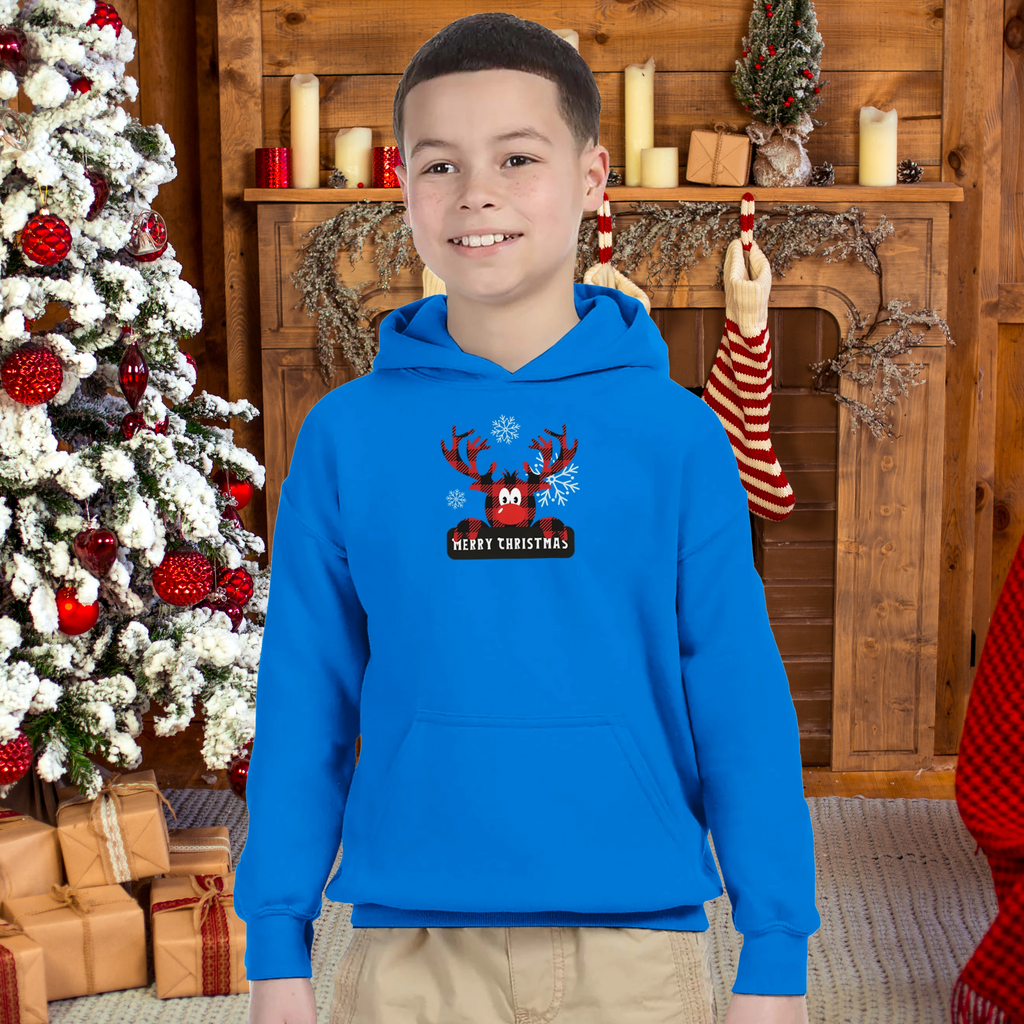 Christmas Kids Pullover Hoodie - Reindeer