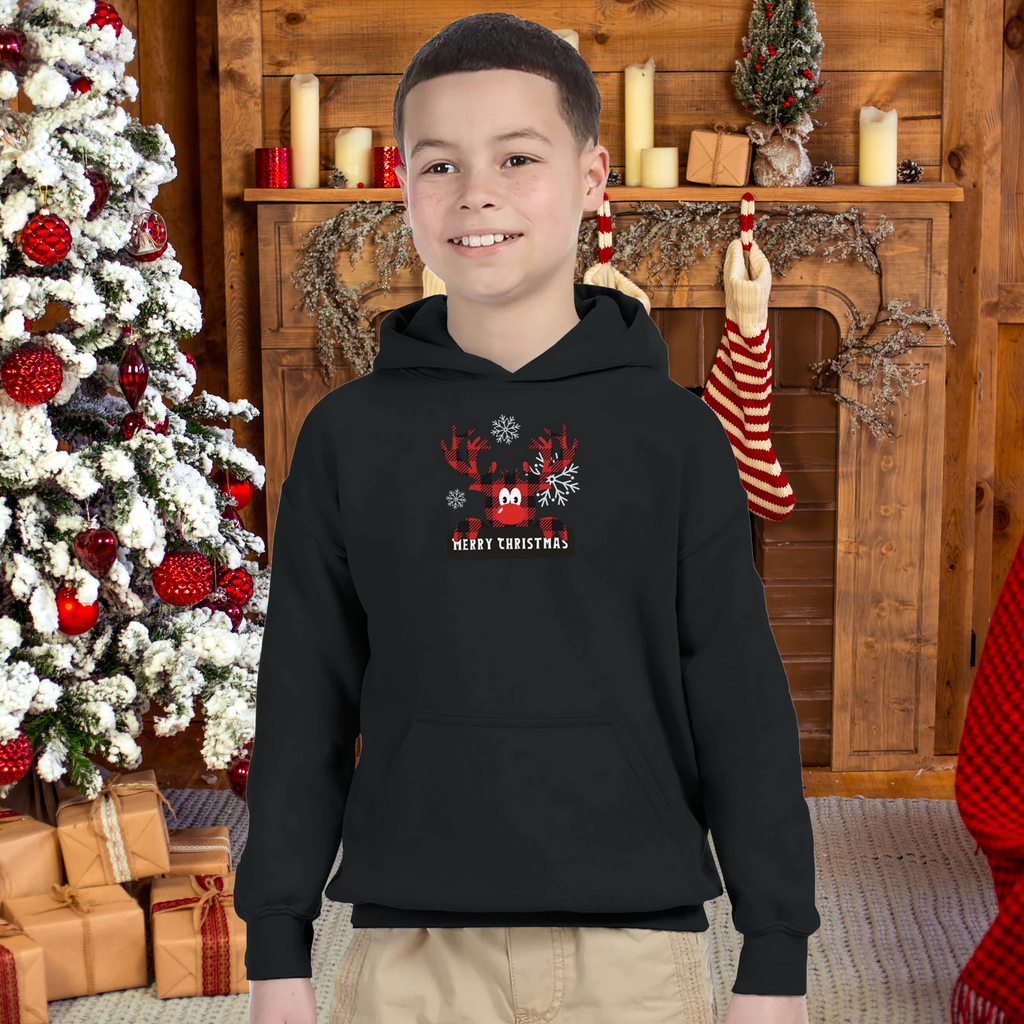 Christmas Kids Pullover Hoodie - Reindeer