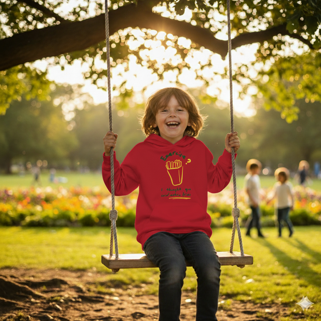 Youth Midweight Fleece Hoodie - Exercise?