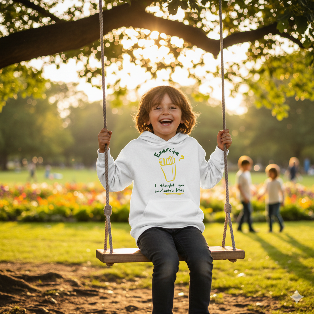 Youth Midweight Fleece Hoodie - Exercise?