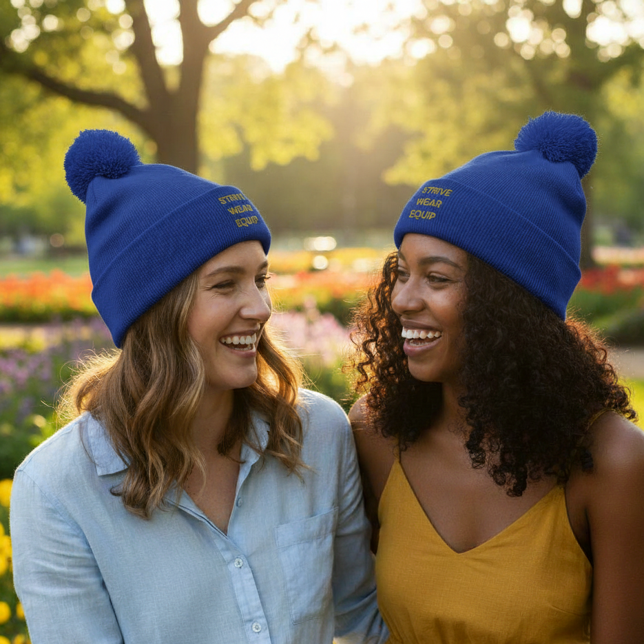 Womens Pom-Pom Beanie - SWE