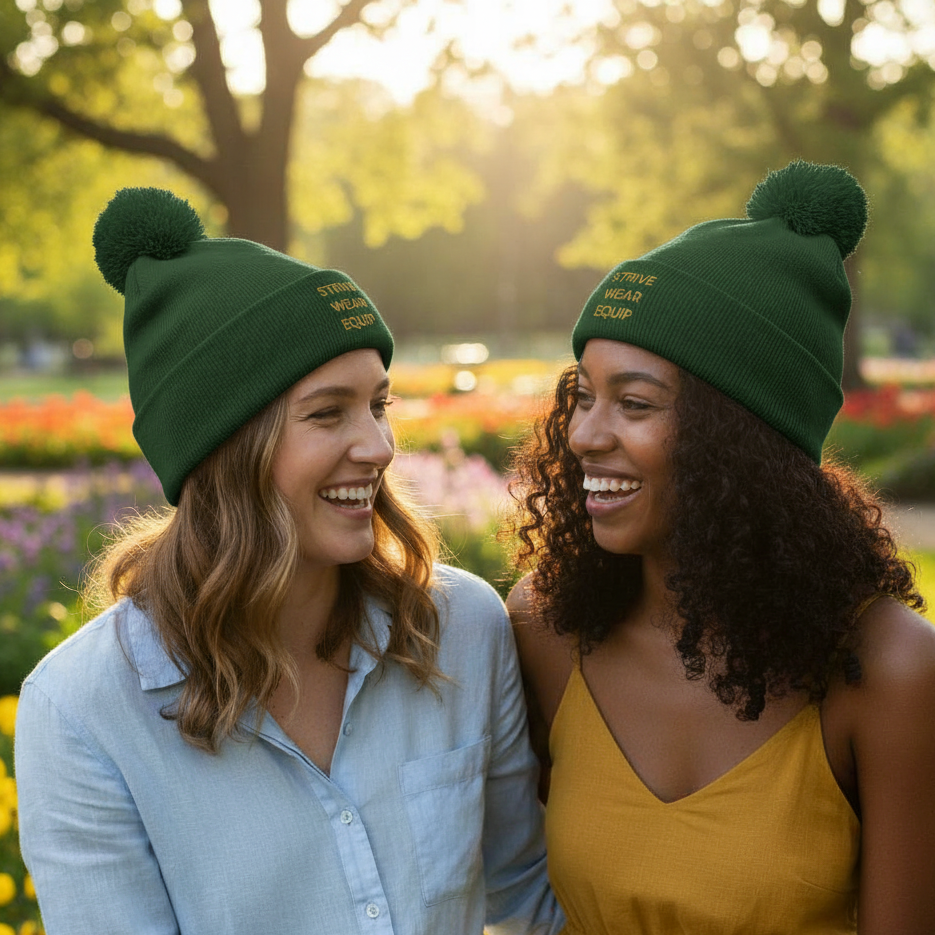 Womens Pom-Pom Beanie - SWE