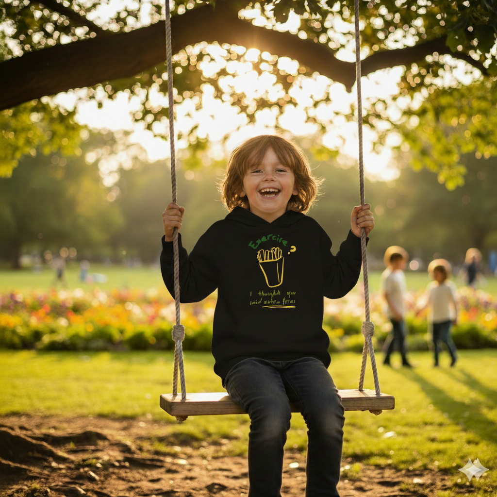 Youth Midweight Fleece Hoodie - Exercise?