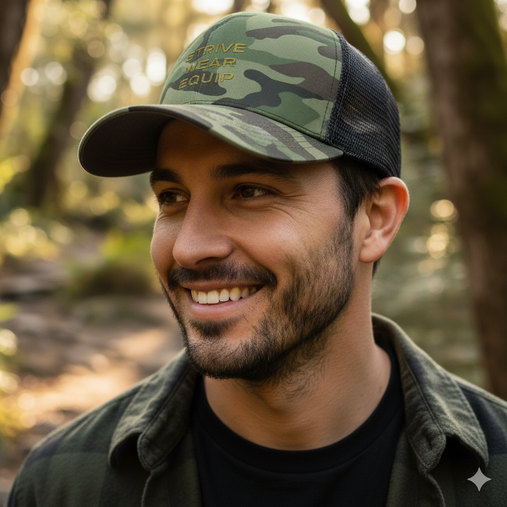Men's Camo Snapback Trucker Cap