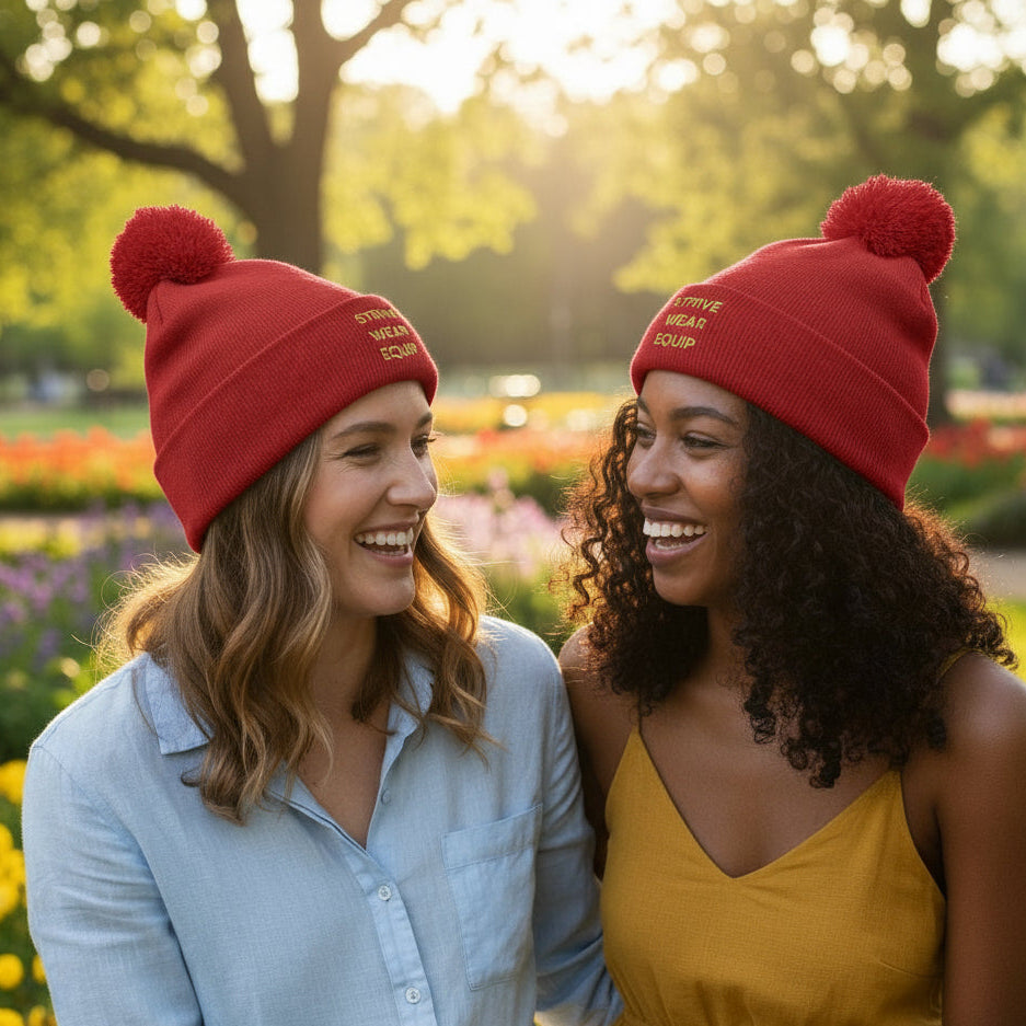 Womens Pom-Pom Beanie - SWE